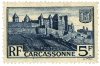 Carcassonne 5 Franc Stamp, 1938